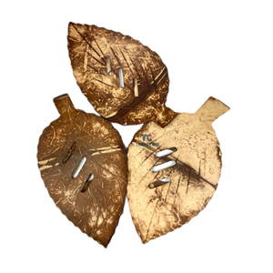 Porte-savon en noix de coco naturelle en forme de feuille Plateau porte-savon en noix de coco avec logo de marque laser gravé - Product Image 1