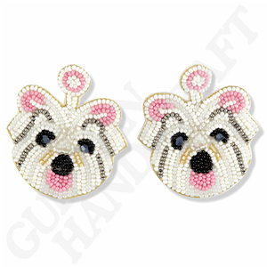 Pendientes de gota de cuentas hechos a mano audaces y vibrantes joyería de moda de declaración de abalorios intrincados para ropa de noche - Product Image 2