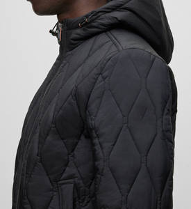 Custom Patchwork Puffer Jacket for Men <b>Winter</b> Waterproof Breathable Lightweight Quilted <b>Hooded</b> Oversized Baggy <b>Coat</b> - Product Image 4