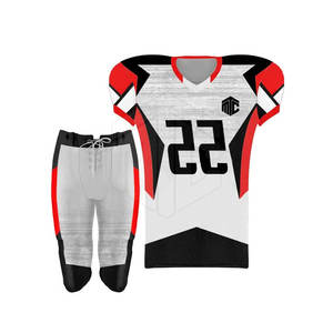 Uniforme de fútbol americano de poliéster 100% de alta calidad, conjunto de manga corta transpirable - Product Image 6
