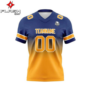 Vente en gros de maillots de football personnalisés en polyester 100% à rayures col en V imprimées par sublimation OEM 160g unisexe adulte - Product Image 2
