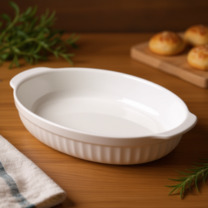Guardini COOTC4 White <b>Ceramic</b> Oval <b>Baking</b> <b>Dish</b> (22x14cm) Durable <b>Ceramic</b> Pan for Home <b>Baking</b> & Cooking - Product Image 3