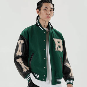 Vestes de baseball varsity sur mesure en gros, taille plus, lettres brodées, style vintage, université, veste varsity sur mesure - Product Image 4