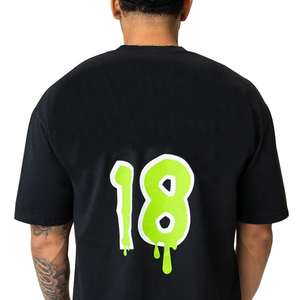 Servicio OEM Vintage de gran tamaño High Street Solid T Shirt Hombres Mujeres Custom DTG Impreso Diseño Gráfico 100% Algodón Manga corta - Product Image 6