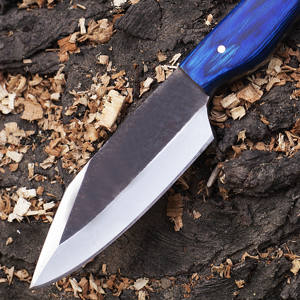 Navaja de Bolsillo de Acero de Damasco D2 Hecha a Mano OEM 2023, para Caza, Supervivencia, Camping, Mango de Madera Pakka de Alta Calidad, Grado Industrial, 3 Años - Product Image 2