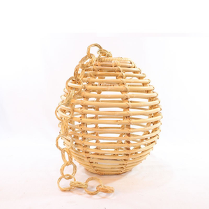 Lámpara colgante de ratán redonda de gran oferta con pantalla de estilo moderno y antiguo hecha a mano para decoración del hogar y la habitación patrón rústico - Product Image 2