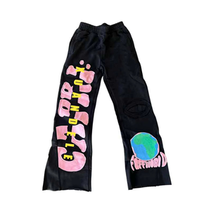 Pantalones de chándal para hombre, ropa de calle, pantalones apilados, pantalones vaqueros holgados, pantalones de chándal acampanados, pantalones transpirables para hombre - Product Image 3