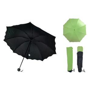 Paraguas Plegable Semiautomático Clásico, Material de Poliéster, 4 Colores Disponibles, Protección Solar y Contra la Lluvia, Resistente al Viento y a los Rayos UV, Unisex - Product Image 1