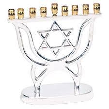 Handcrafted Brass Menorah Candle Holder Jewish Hanukkah <b>Lamp</b> Decorative Candle Stand Home Festive Decor - Product Image 3