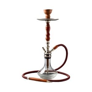 Mejor calidad de acero inoxidable y madera de gran calibre chapado en oro Premium Vial Hookah Set - Product Image 1