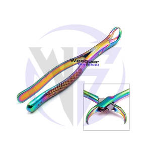 Juego de 3 pinzas de extracción de dientes de titanio arcoíris, gran oferta, instrumentos quirúrgicos dentales Wenquar (#150 #151 #23) - Product Image 2