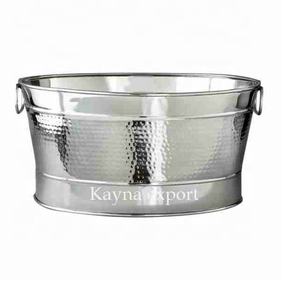 Wholesale Price Stainless Steel Mirror Polished Hammered champagne Big <b>Bucket</b> Clubs and Party Wine and <b>Beer</b> Chiller Big <b>Bucket</b> - Product Image 1