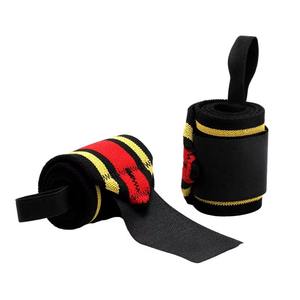 Fabricant de bandages de poignet élastiques personnalisés avec logo, en nylon et polyester, pour la musculation, le fitness, le soutien du poignet, la protection, les sangles - Product Image 1