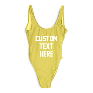 Traje de baño de una pieza con Texto personalizado, traje de baño de verano, traje de baño sexy para mujer, ropa de playa, traje de baño - Product Image 2