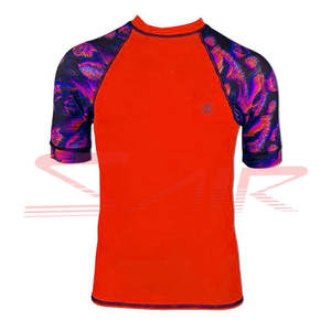 เสื้อออกกำลังกาย MMA สำหรับผู้ชายไซส์ใหญ่พิเศษออกแบบสไตล์ของคุณเองเสื้อแรชการ์ดระบายอากาศพร้อมโลโก้ที่กำหนดเองได้ตัวป้องกันความยาว - Product Image 3