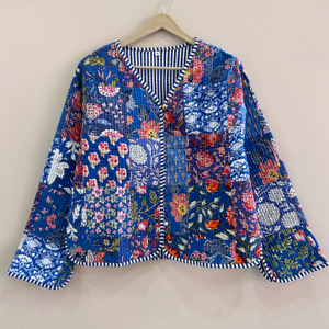 Boho New Street Style Cotton <b>Quilted</b> Jacket For Women - Product Image 1