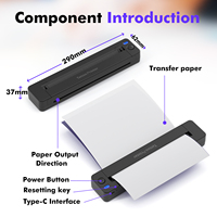 Impresora de Plantillas Luckjingle A4, Impresora de Tatuajes Compatible con PC y Móviles, 50KM de Duración, Corrección Automática para Distribuidores Mayoristas, Personalizable