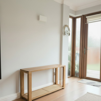Table console moderne 60 pouces en chêne, meubles de salle à manger et de salon, bois durable et écologique, OEM ODM