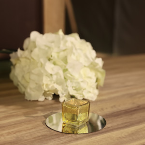 VMC0020GS - Gold Speckled Mercury <b>Cube</b> Votive Candle Holder - 2" - Product Image 4