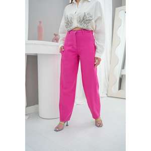 Pantalones Casuales de Cintura Alta Color Fucsia al por Mayor - Product Image 2