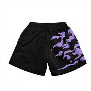 <b>Men's</b> High Street Style Summer Running Shorts Quick Dry 100% Cotton Mesh Breathable Mid Waist Drawstring Printed Beach <b>Trunks</b> - Product Image 1