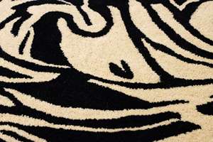 Tapis créatifs, fusion de noir et de beige, moderne, fait main, en laine, écologique, adapté aux animaux domestiques, antidérapant, poils moyens, tapis de salon, chambre à coucher - Product Image 2