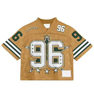 Logotipo personalizado Streetwear Camiseta de fútbol americano OEM corte perfecto uniforme de fútbol americano con logotipo y diseño personalizados - Product Image 1