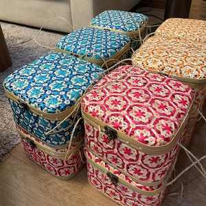 Colored Bamboo Gift <b>Basket</b> Suitable For Hamper Use - Product Image 4