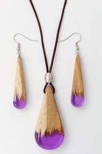 BOUCLES D'OREILLES EN BOIS 2024 AVEC DES MOTIFS EN RÉSINE Unisexe Vintage Drop Design Mignon Pendentif Longues Boucles D'oreilles Plaquées - Product Image 5