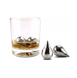 Cubitos de hielo de 27mm con logotipo personalizado de enfriamiento de vino de acero inoxidable reutilizable respetuoso con el medio ambiente, whisky de calidad superior - Product Image 4