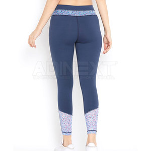 Latest Design Customized High Elastic Waist Solid <b>Pattern</b> Women Yoga <b>Leggings</b> Light Weight Four-Way Stretch Breathable Wholesale - Product Image 3