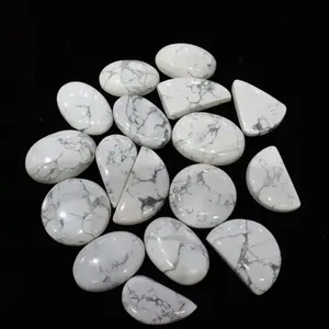 Cabochon ovale en pierres précieuses How lite blanc naturel poli grand cabochon en pierre blanche How lite