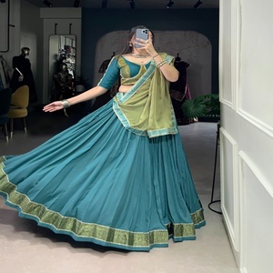 Festival Wear Pure Rayon con Zari Weaving Lehenga Choli Mujer Fabricante de moda de la India a la tarifa más baja - Product Image 1