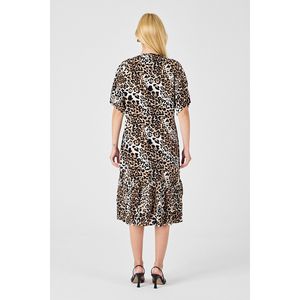 Scollo a V taglia Oversize modello doppio volano tascabile vestito elegante tessuto a maglia pezzo unico incluso - Product Image 3