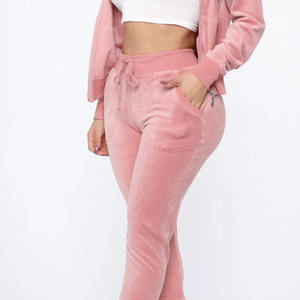 Women Tracksuit Set Two Piece <b>Hoodie</b> & Jogger Pant <b>Velour</b> Fabric Soft Breathable & Durable Custom Colors/Sizes Cozy Winter Wear - Product Image 6