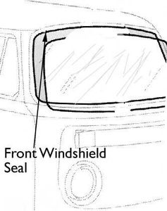 Joint en caoutchouc pour pare-brise avant Repro de bonne qualité Compatible VW Type 2 Bus Bay window 1968-1979 - Product Image 2