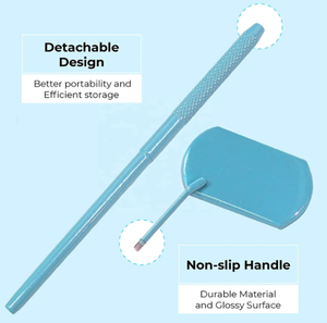 กระจกสำหรับต่อขนตาสีฟ้าทำจากสแตนเลสสตีลแบบถอดได้สำหรับแต่งหน้าและเครื่องมือต่อขนตา - Product Image 6