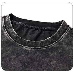 Unisex 250gsm algodón peinado genuino Boxy Fit camiseta sólido en blanco marca camisas para hombres camiseta para hombres - Product Image 2