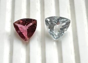 พลอยทัวร์มาลีน2ชิ้นขนาด6.00กะรัตหินเจียระไนคุณภาพสูงสำหรับทำเครื่องประดับอัญมณีธรรมชาติ - Product Image 2