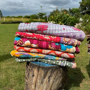 Wholesale Lot Indian Vintage Reversible Kantha <b>Quilt</b> Handmade Cotton Fabric Recycled for Home Use Hotel Printed Pattern <b>Winter</b> - Product Image 1