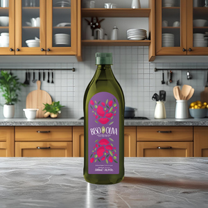 Bertoli Huile d'olive vierge PET 'Beso De Oliva' 1L pour la cuisine et les vinaigrettes Huile végétale de haute qualité - Product Image 2
