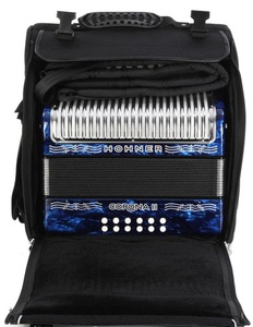 Nouvel accordéon diatonique Corona II - Clés de F/Bb/Eb, bleu foncé - Product Image 2