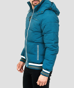 High Quality Men Casual Hooded <b>Waterproof</b> Windproof Breathable Winter <b>Warm</b> Outdoor Puffer <b>Jacket</b> Zipper Canvas Front Logo <b>jacket</b> - Product Image 4