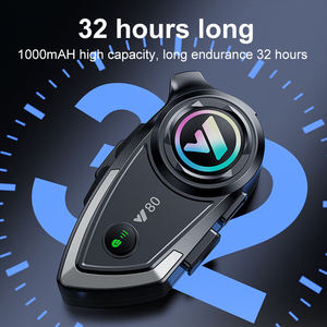 Auriculares para Motocicleta de Alta Calidad, <span class=keywords><strong>Kit</strong></span> de <span class=keywords><strong>Manos</strong></span> <span class=keywords><strong>Libres</strong></span> Inalámbrico Estéreo 5.3, Cancelación Activa de Ruido LED, Resistente al Agua IPX-6 - Product Image 4