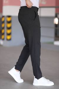 Pantalon habillé droit marron pour homme, coupe régulière, grande taille, décontracté, pour le bureau, confortable, en coton mi-lourd, style hip-hop - Product Image 2