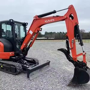 Mini utilizado para excavadoras sobre orugas Kubota U35, maquinaria de construcción de ingeniería de 3,5 toneladas, engranaje de Motor de excavadora de segunda mano de trabajo bajo - Product Image 1