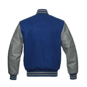 Blouson aviateur universitaire de baseball au crochet décontracté pour hommes avec manches en cuir confortable veste universitaire Letterman en PU - Product Image 2