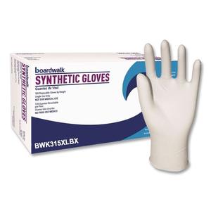 Boardwalk 4 Mil Extra Large Powder-Free Synthetic Vinyl <b>Gloves</b> 9.5 In. Long <b>Cream</b>-100 <b>Gloves</b>/Box 10 Boxes/Carton - Product Image 3