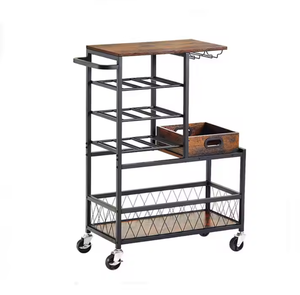 Estante de vino independiente de 5 niveles personalizado de fábrica con soporte para gafas Soporte de licor versátil de 3 niveles para Barra de casa - Product Image 2