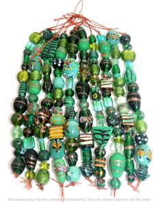 Lámpara de 10 hebras, cuentas de vidrio de trabajo, combinación azul para fabricación de joyas, decoración, manualidades DIY - Product Image 5